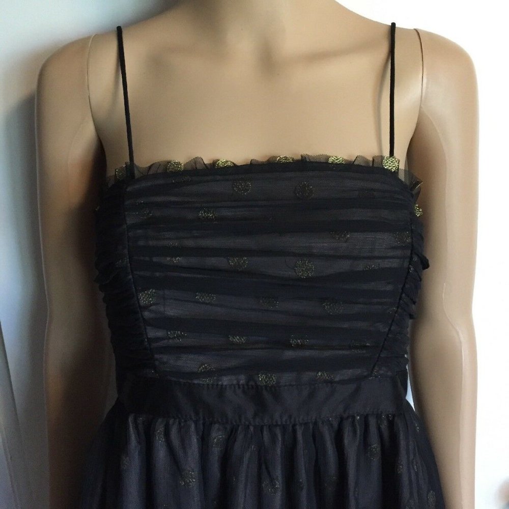 Max Azria Miley Cyrus Black Sleeveless Tulle Dress